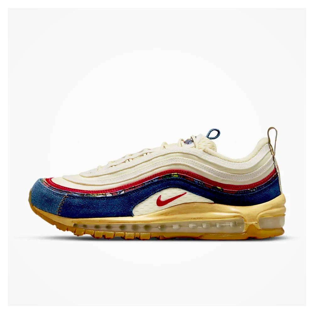 Nike AIR MAX 97男休閒鞋-米藍紅-DV1486162