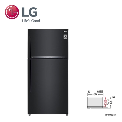 LG樂金 608公升 WiFi 變頻雙門冰箱 夜墨黑 GR-HL600MBN