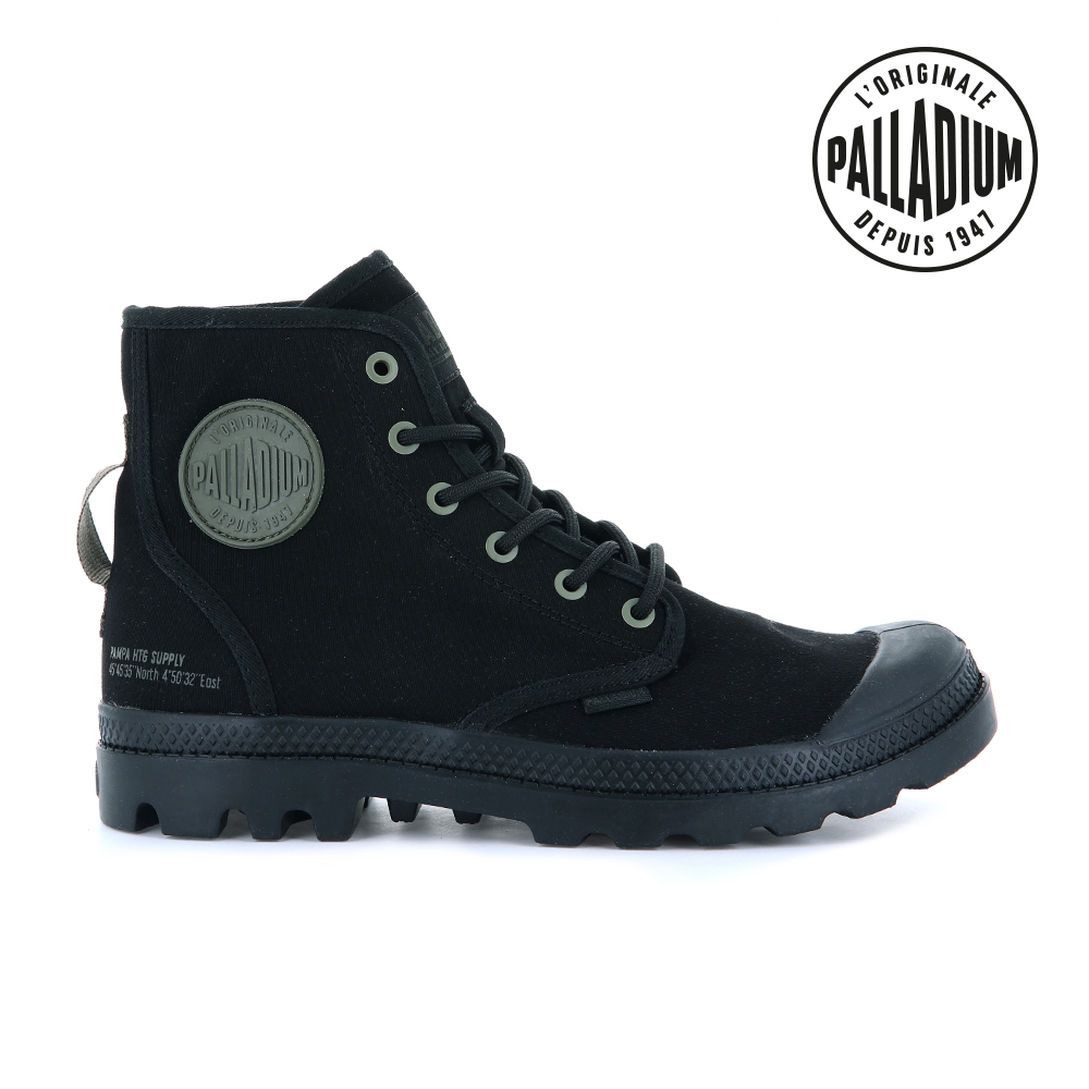 PALLADIUM PAMPA HI HTG SUPPLY有機棉軍靴-中性-黑