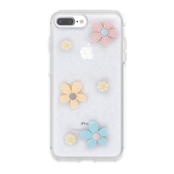 iPhone7 8 Plus 透明閃粉立體小花裝飾軟邊手機保護殼 7 8Plus手機殼