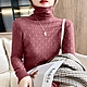 【Lydia】韓版時尚設計款格子高領針織上衣(米白/水灰/紫/豆沙/黑 F) product thumbnail 5