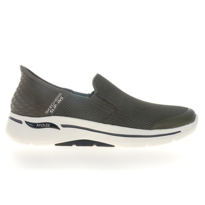 SKECHERS 男鞋 健走鞋 足弓 懶人鞋 瞬穿 泡棉鞋墊 GO WALK ARCH FIT 216259OLV