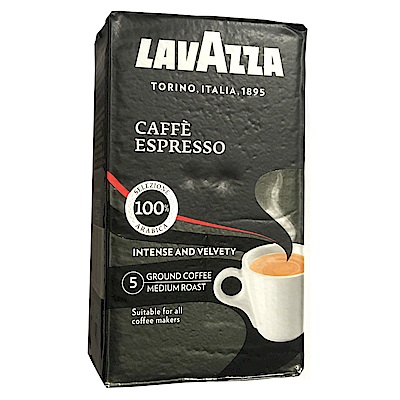 LAVAZZA CAFFE ESPRESSO 黑牌咖啡粉(真空鋁箔包3包)