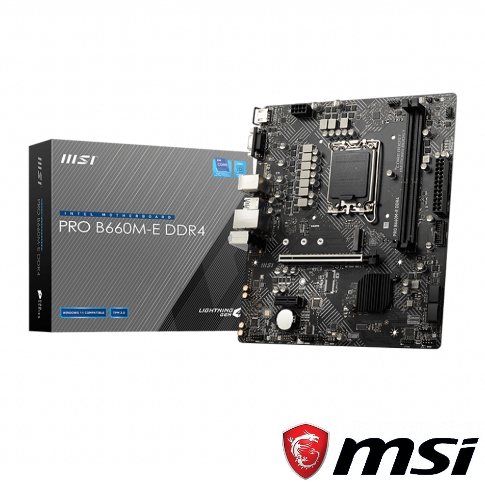 MSI微星 PRO B660M-E DDR4 主機板