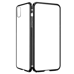 iPhoneX XS 金屬全包覆磁吸雙面9H鋼化膜手機保護殼 iPhoneX手機殼 iPhoneXS手機殼
