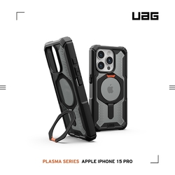 UAG iPhone 15 Pro 磁吸式耐衝擊支架保護殼-黑橘 (支援MagSafe)