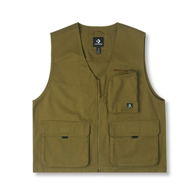 Converse City Escape Vest Cosmic Turtle 男 軍綠 工裝 穿搭 口袋 休閒 背心 10026170-A01