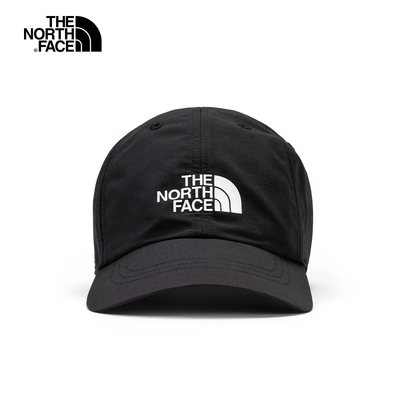 【The North Face 官方旗艦】北面兒童黑色簡約LOGO休閒運動帽｜7WG9KY4