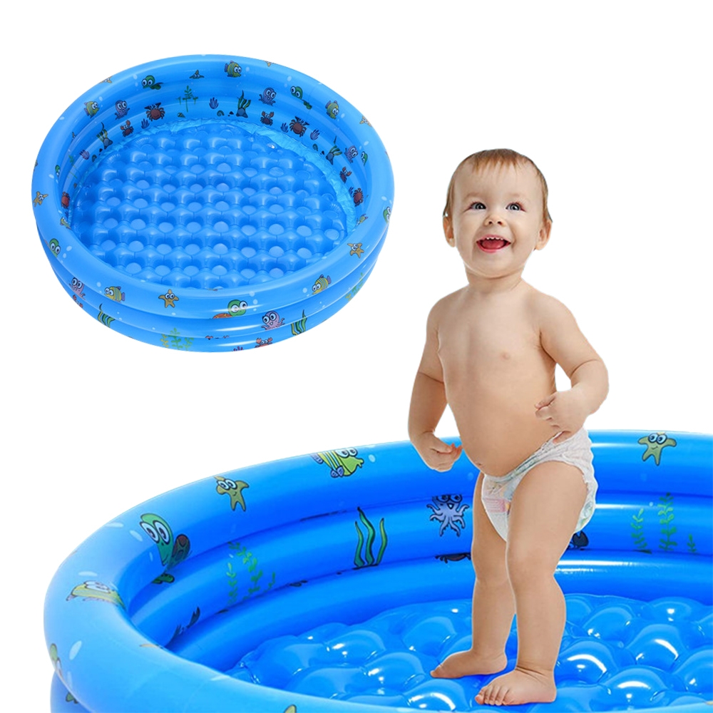colorland加厚PVC充氣印花嬰兒童游泳池贈打氣筒(80cm)