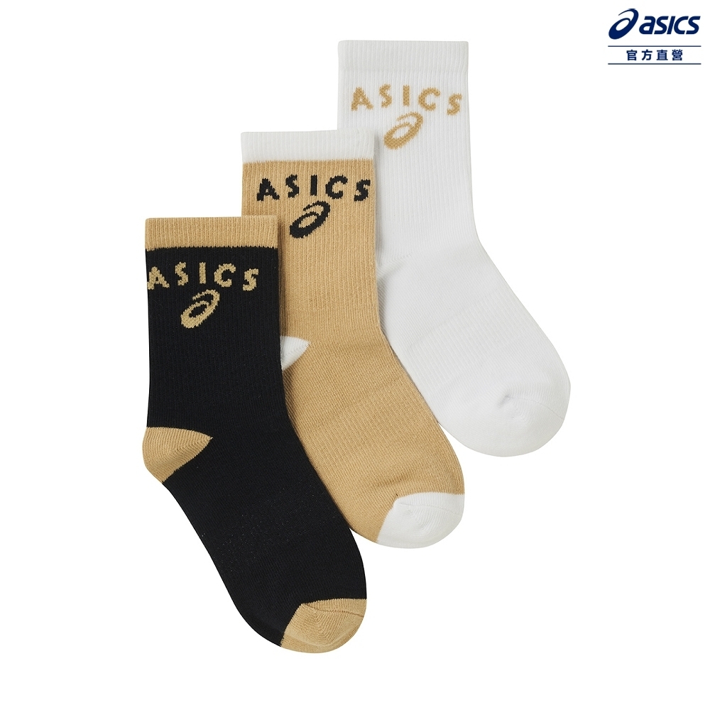 ASICS 亞瑟士 童 中筒襪(三入組) 兒童  訓練配件 3034A107-200