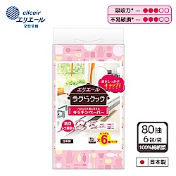 elleair油切清潔廚紙(抽取式) 80抽x6包/串