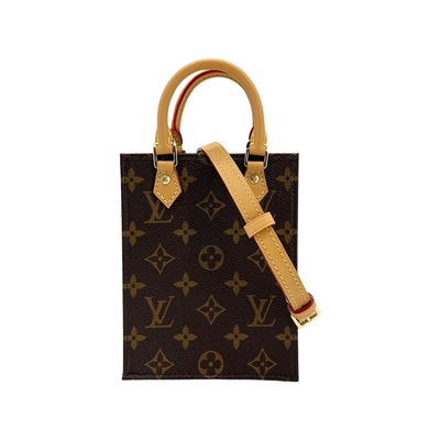 Auth Louis Vuitton Monogram 2way Bag Petite Sac Plastic M81295