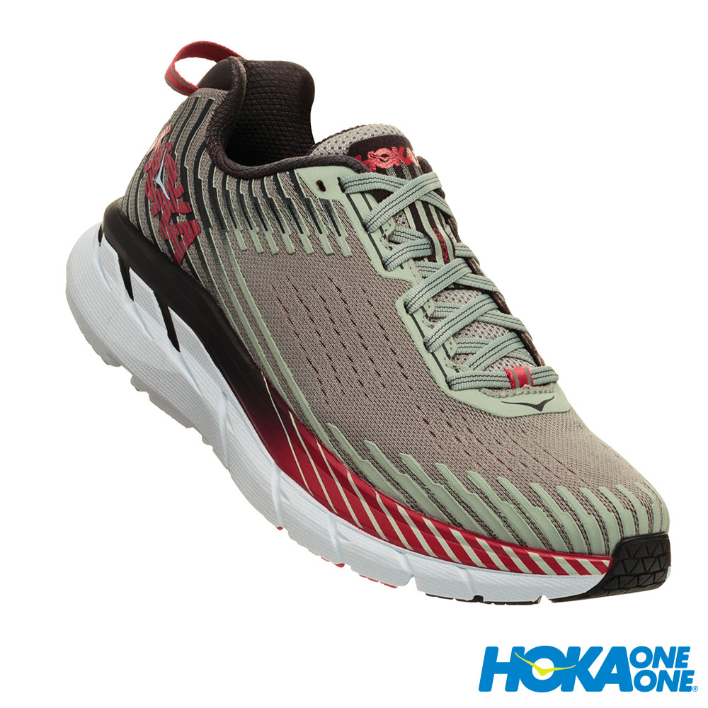 HOKA ONE ONE 女 Clifton 5 路跑鞋 科技網布 合金灰