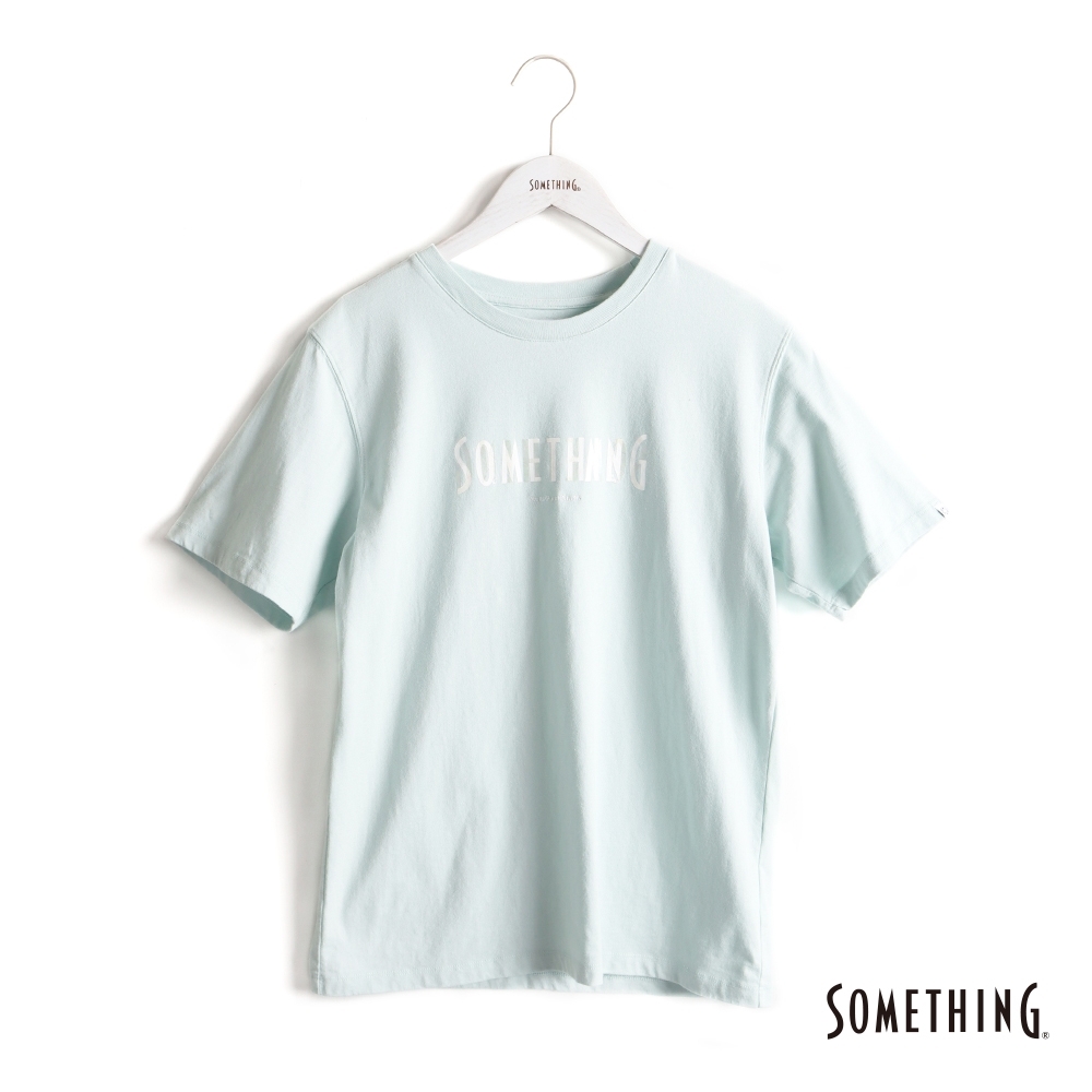SOMETHING LOGO倒影短袖T恤-女-嫩綠色 product image 1