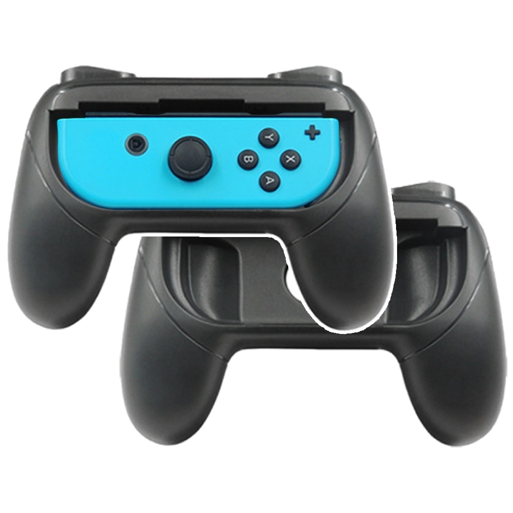 Nintendo任天堂Switch專用 Joy-Con控制器手把握套 (黑/黑)