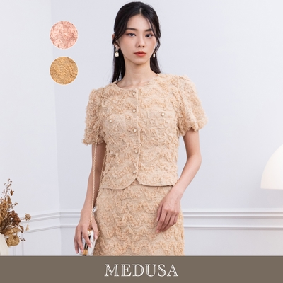 現貨【MEDUSA 曼度莎】網紗盤花精緻禮服小外套 - 2色（M-XL）｜罩衫外套 禮服外套 小禮服