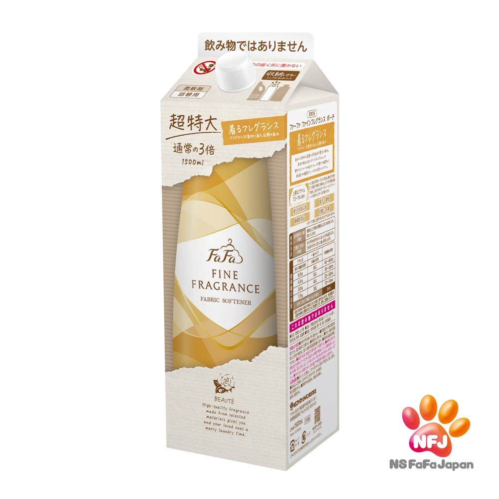 日本FaFa 香水系列柔軟精補充盒1500ml-花香