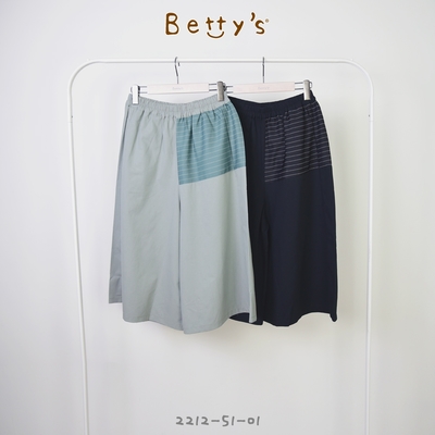 betty’s專櫃款　鬆緊拼接七分褲(綠色)