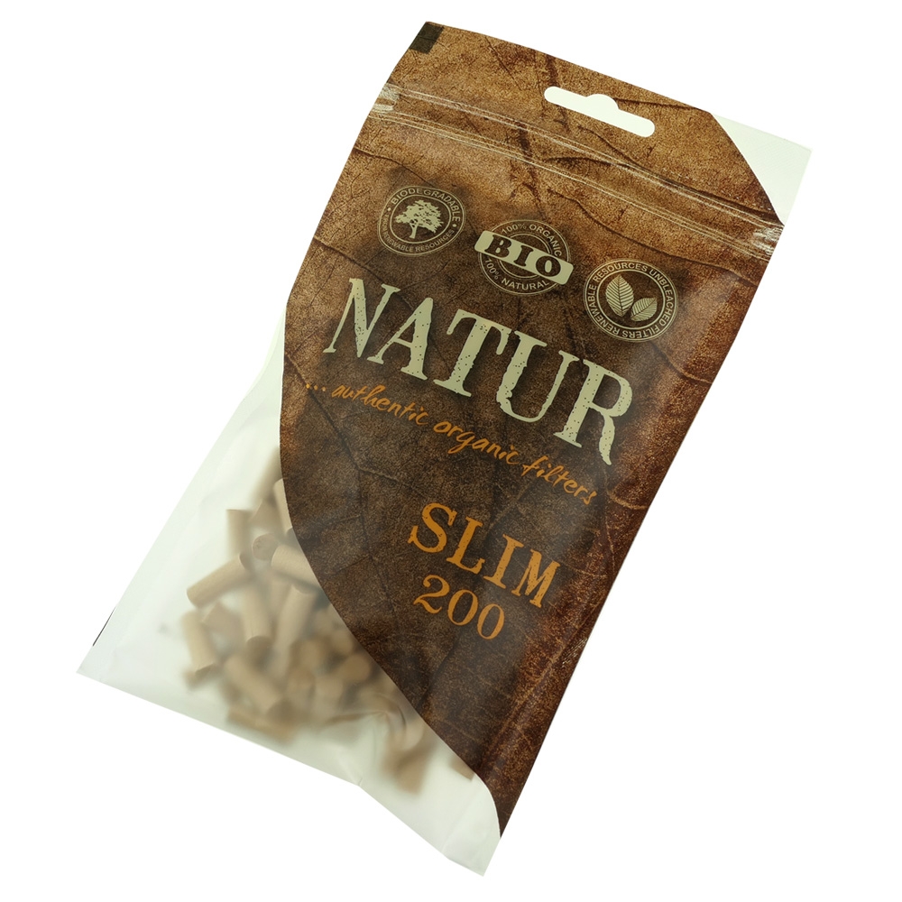 【NATUR】西班牙進口-Authentic Organic Slim Filter-純天然未漂白濾嘴(6mm)*2包