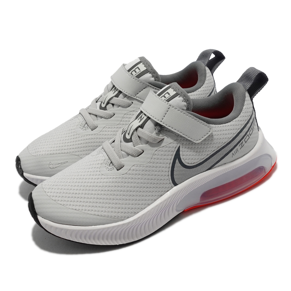 Nike 慢跑鞋 Zoom Arcadia PSV 童鞋 氣墊 避震 魔鬼氈 透氣 運動 中童 灰 白 CK0714-011