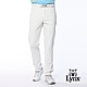 【Lynx Golf】男款日本進口布料拉鍊口袋設計後袋配布剪接平口休閒長褲-白色 product thumbnail 2