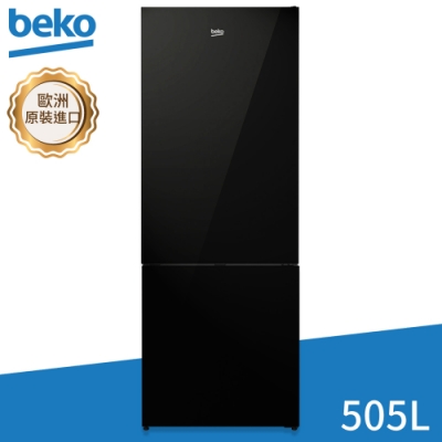 beko英國倍科 505L 黑色鏡面玻璃上下門變頻冰箱 TEDNV7920G