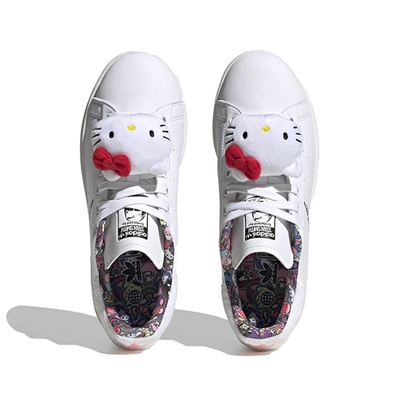 【ADIDAS】愛迪達 HELLO KITTY X STAN SMITH 史密斯 聯名休閒鞋 女鞋 -HP9656