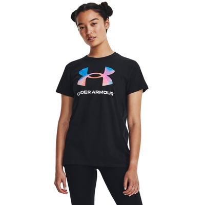 【UNDER ARMOUR】UA 女 SPORTSTYLE LOGO 短T-Shirt-人氣新品