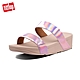 【FitFlop】LOTTIE IRIDESCENT SCALE SLIDES 珍珠光系列雙帶涼鞋-女(柔和粉) product thumbnail 1