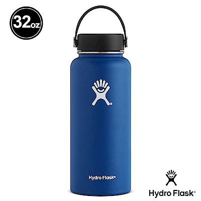 美國Hydro Flask 真空保冷/熱兩用鋼瓶 946ml 寬口 鈷藍色