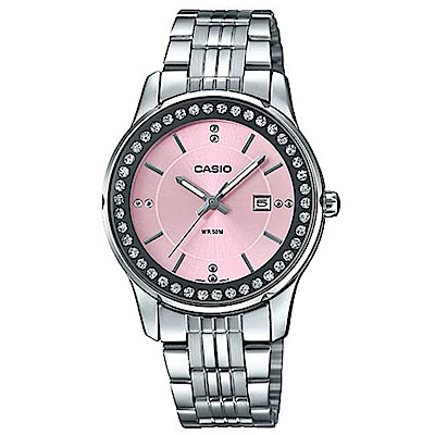 CASIO 沉穩內斂氣質靚女不鏽鋼錶-粉面(LTP-1358D-4A2)/32mm