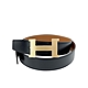 Hermes 霧面金H logo雙面用腰帶/皮帶-38mm(黑/咖) product thumbnail 1