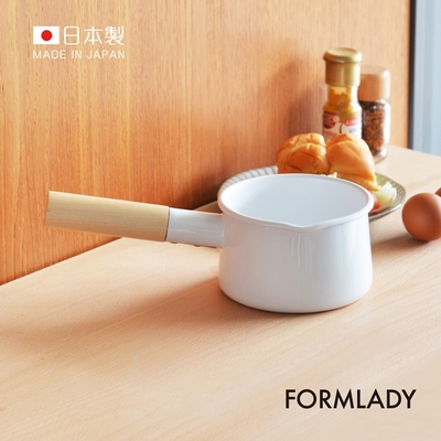 日本FORMLADY 小泉誠 kaico日製原木單柄琺瑯牛奶鍋-920ml