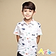 Azio Kids美國派 男童   上衣 滿版動物印花單口袋短袖襯衫(白) product thumbnail 1