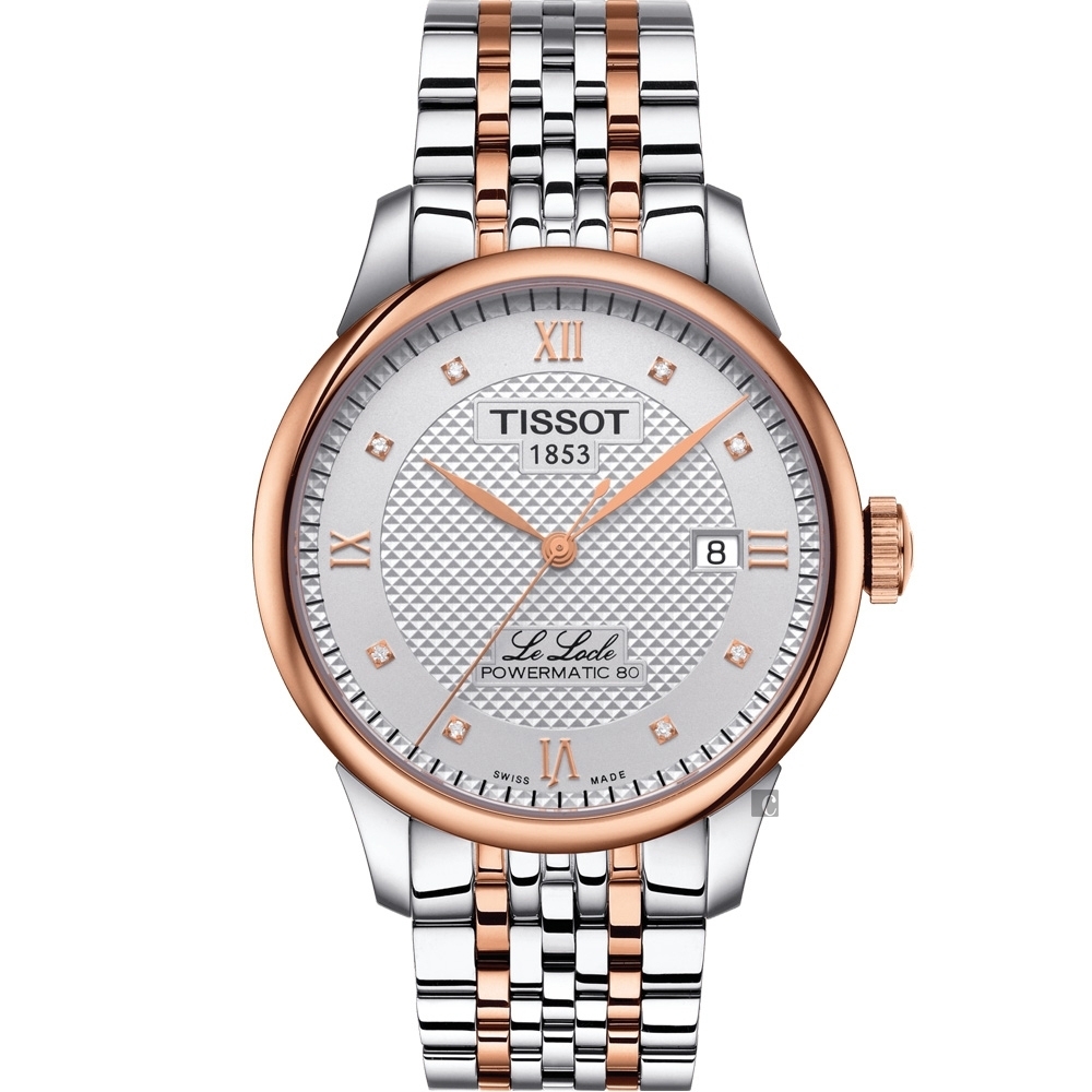 TISSOT 天梭 官方授權 Le Locle 力洛克 真鑽機械錶 送禮推薦-39mm T0064072203600