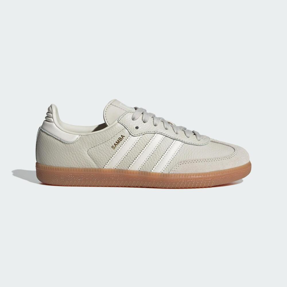 Adidas Samba OG W IE7013 女 休閒鞋 經典 復古 德訓鞋 皮革 膠底 百搭 穿搭 米灰