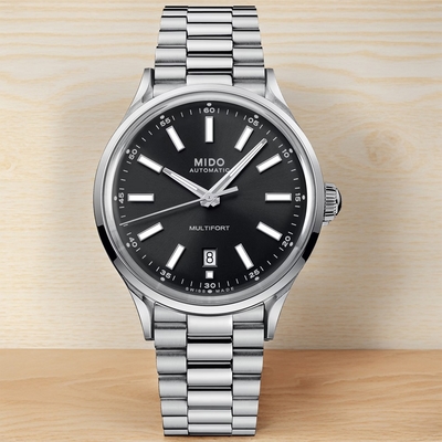 MIDO 美度 官方授權 Multifort 經典傳承復古機械腕錶-黑40mm M0404071106100