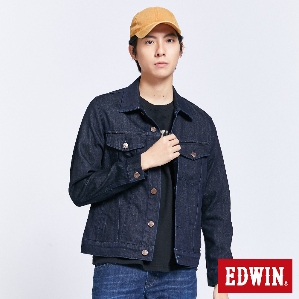 EDWIN 503重磅基本款牛仔外套-男-原藍色| 牛仔外套| Yahoo奇摩購物中心