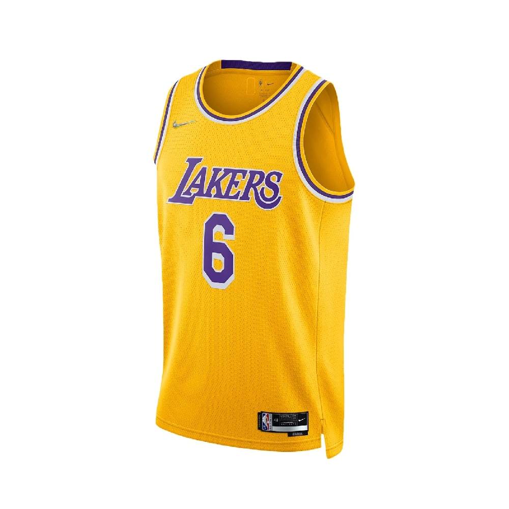 Nike 球衣 Diamond Icon Jerseys 男款 Dri-FIT 洛杉磯 湖人 籃球 NBA 黃紫 DB3576-731