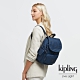 Kipling 高冷月蝕藍拉鍊掀蓋後背包-CITY PACK S product thumbnail 1