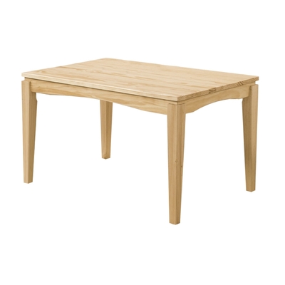 文創集 方斯4.3尺實木餐桌-130x80x80cm免組