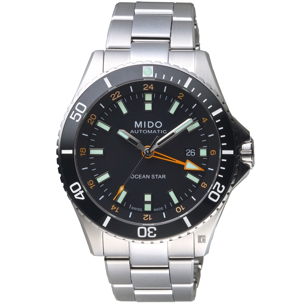 MIDO 美度 官方授權 Ocean Star 海洋之星 GMT 200米潛水機械錶-44mm M0266291105101