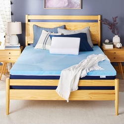 Sleep Innovations 4 英吋（約 10.2 公分）(美規單人床 K 203.2X193.04 x 10.16 厘米) 雙層凝膠記憶泡棉薄床墊