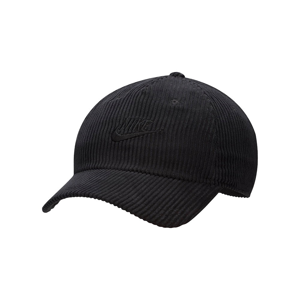 Nike Club Cap 中性 黑 燈芯絨 經典 可調式 弧型帽舌 棒球帽 老帽 帽子 FB5375-010