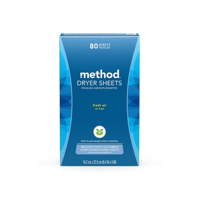 Method 美則 香氛柔軟烘衣片 – 清新 80入