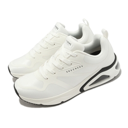 Skechers 休閒鞋 Tres-Air Uno-Revolution-Airy 男鞋 白 黑 緩震 氣墊 運動鞋 183070WHT