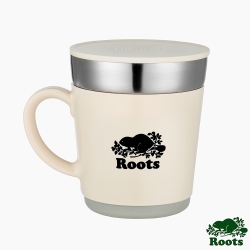 ROOTS X Thermos不銹鋼雙層保溫杯-白