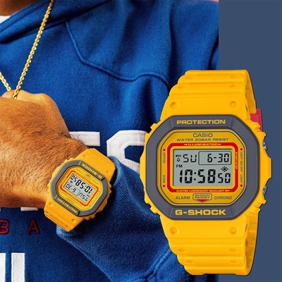 CASIO 卡西歐 G-SHOCK 復刻1994彩色運動電子錶 迎春好禮 DW-5610Y-9