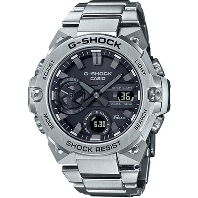 CASIO G-SHOCK 太陽能碳纖維核心防護藍牙功能錶(GST-B400D-1A)