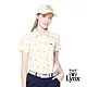 【Lynx Golf】女款吸汗速乾機能菱格紋拼圖造型Lynx繡花短袖POLO衫-白色 product thumbnail 2